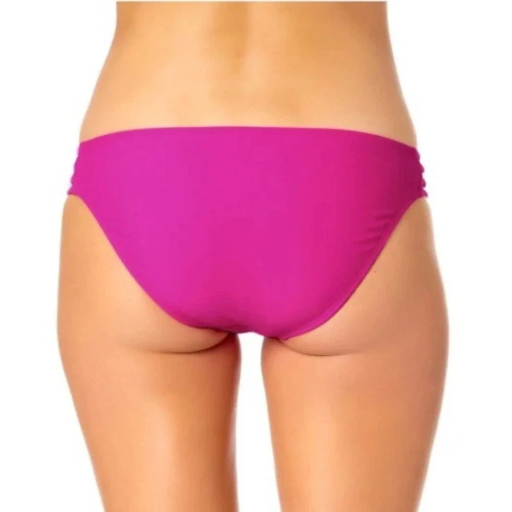 Salt + Cove Juniors Size XS Solid Strappy Hipster Bikini Bottoms in Pink 891